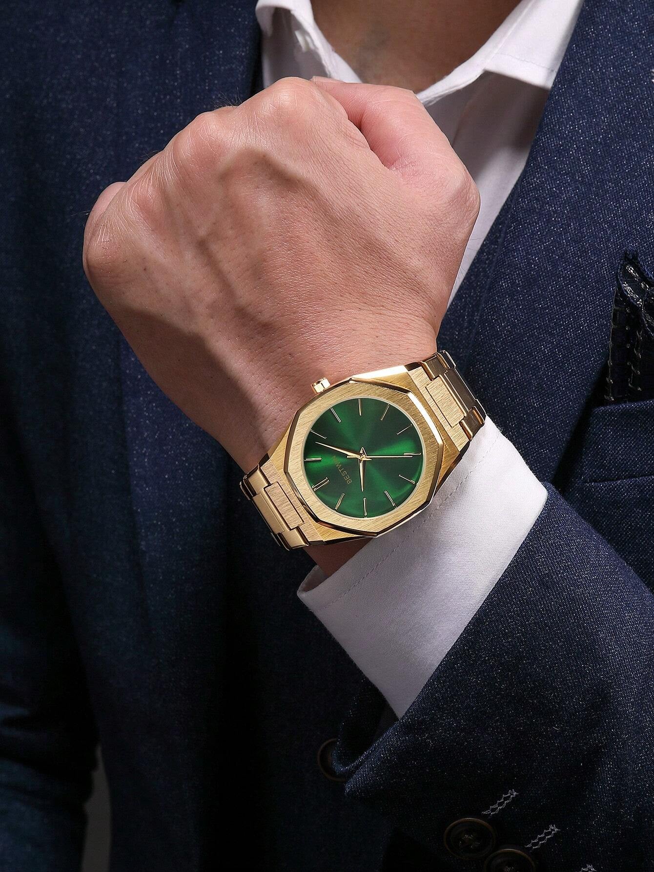 GORBEN Men round Pointer Quartz Watch Father
