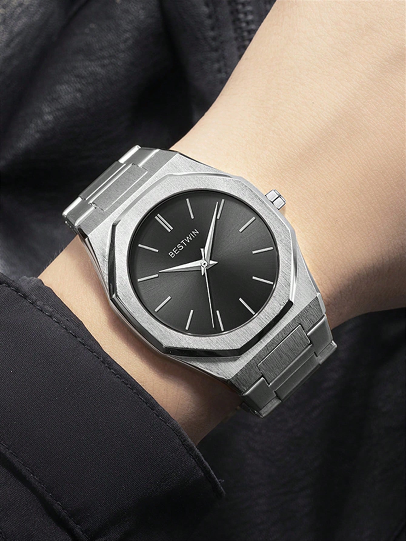 GORBEN Men round Pointer Quartz Watch Father
