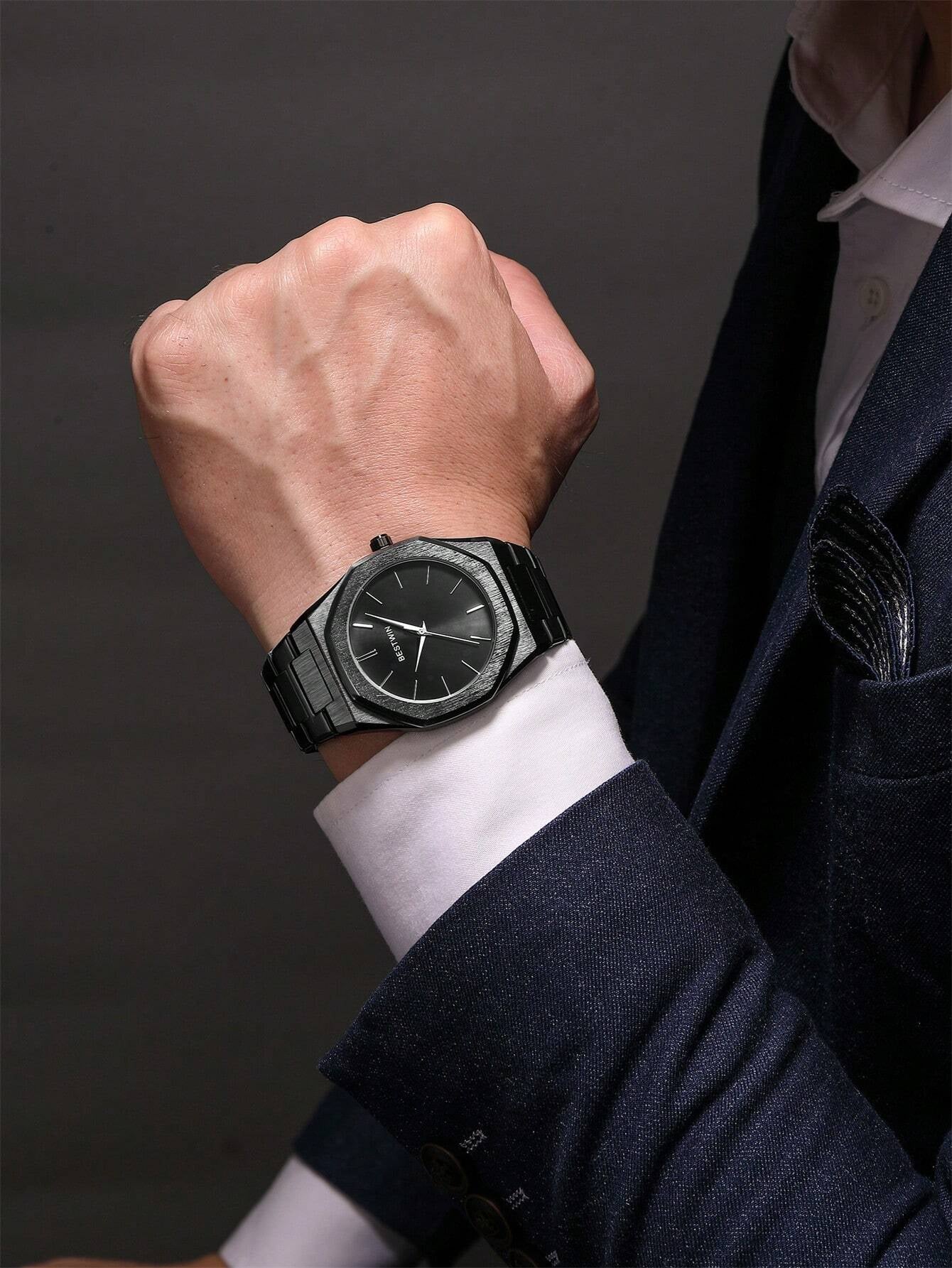 GORBEN Men round Pointer Quartz Watch Father