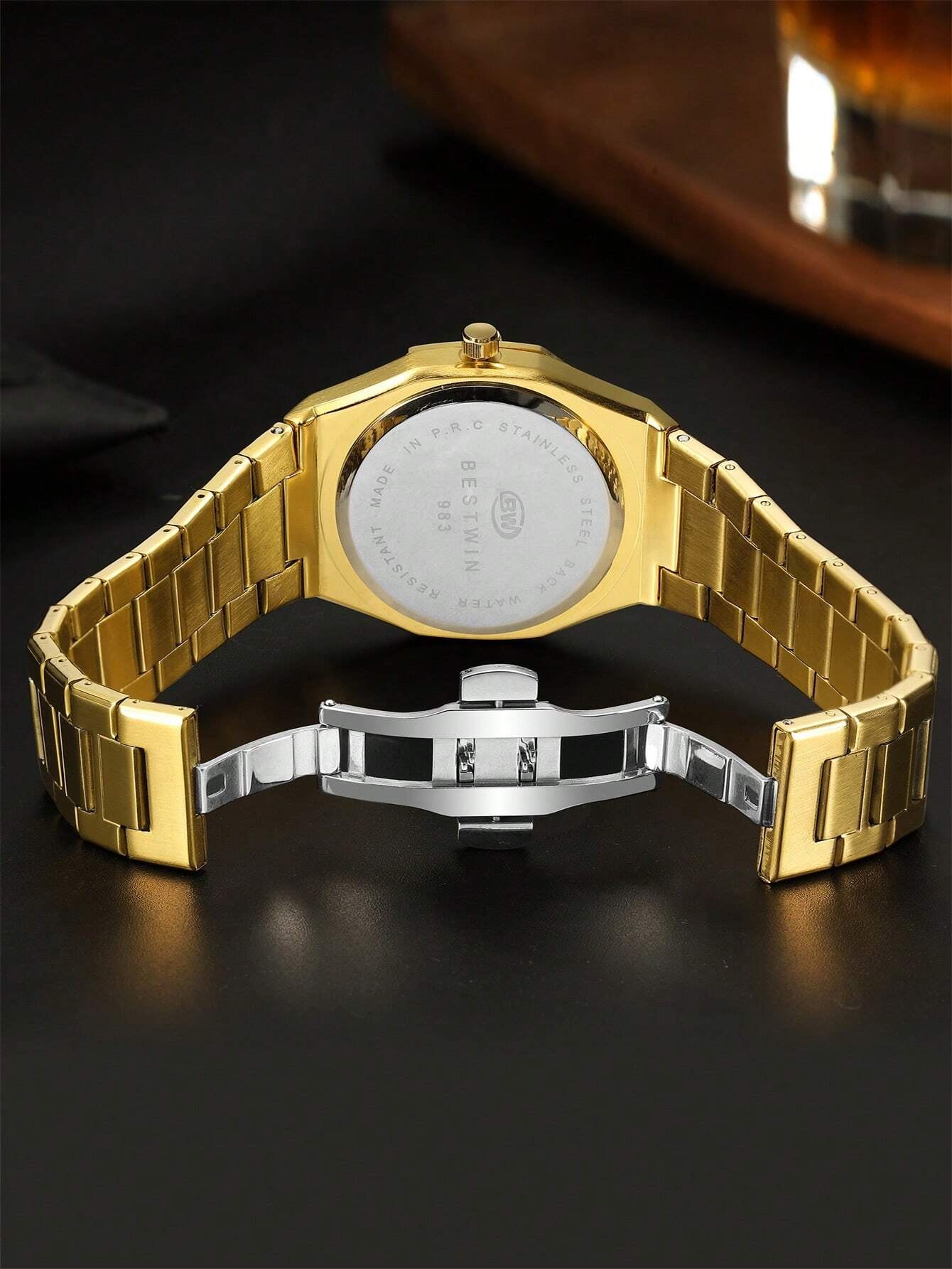 GORBEN Men round Pointer Quartz Watch Father