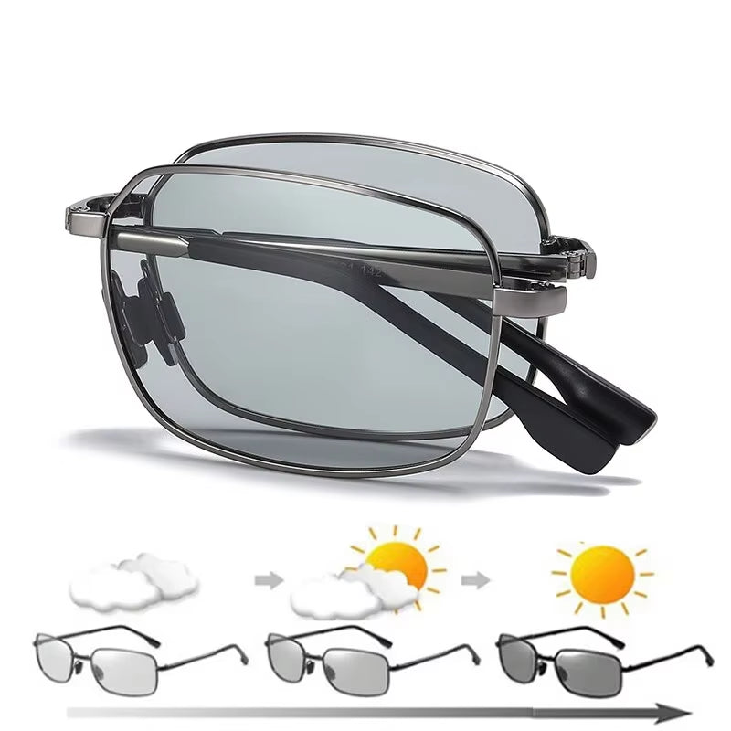 UV400 Polarized Sunglasses Man Portable Foldable Shade Windshield Avoid Flying Insects Photochromic Eyeglass Bicycle Accessories