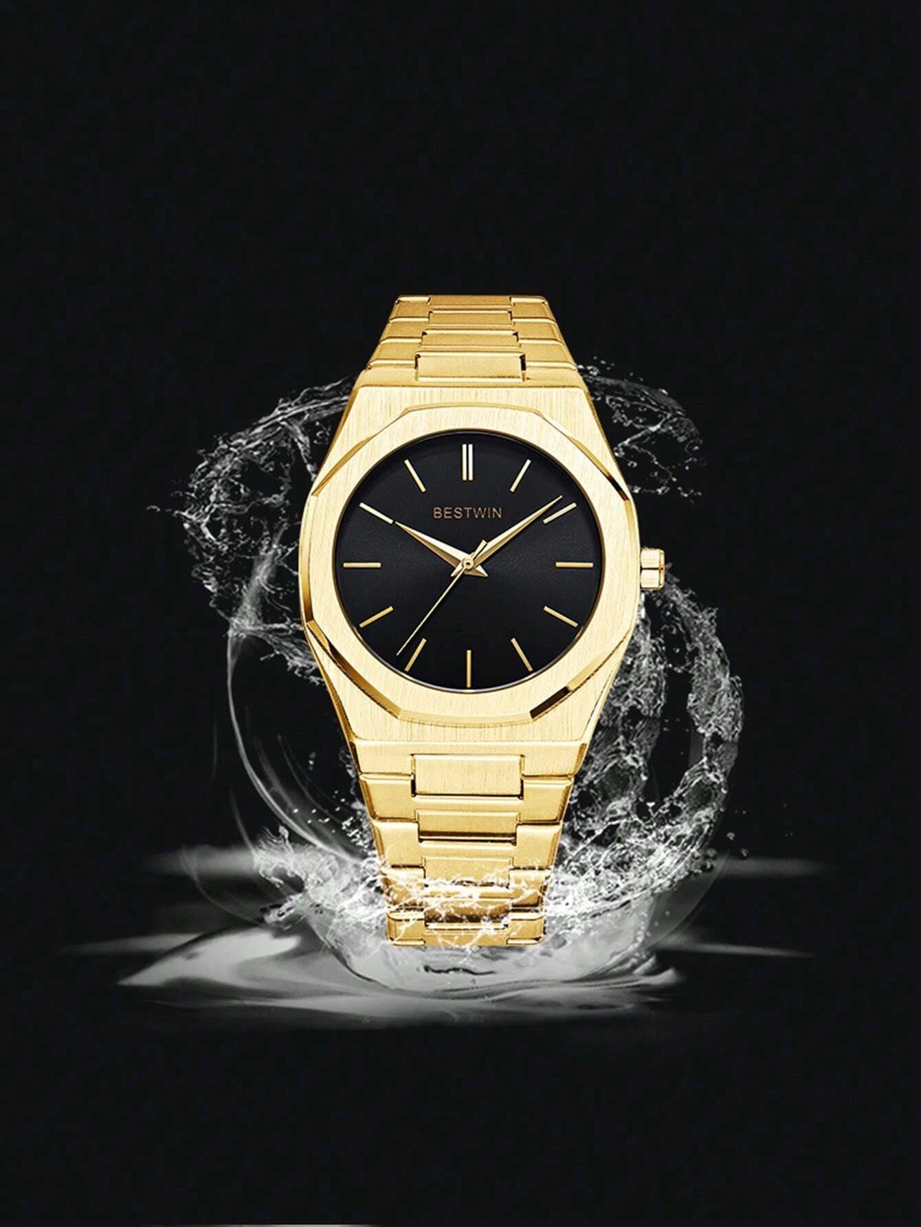 GORBEN Men round Pointer Quartz Watch Father
