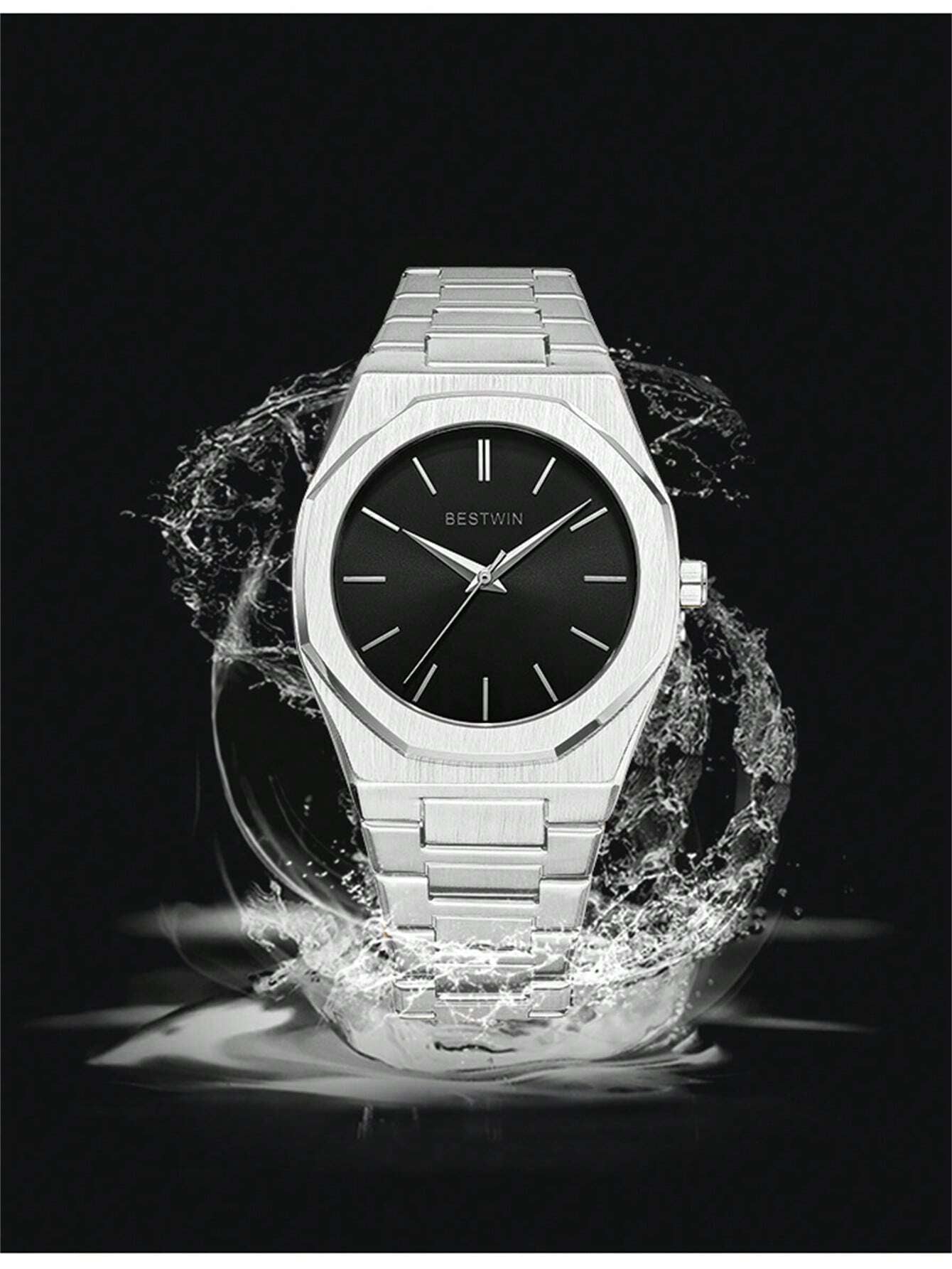 GORBEN Men round Pointer Quartz Watch Father