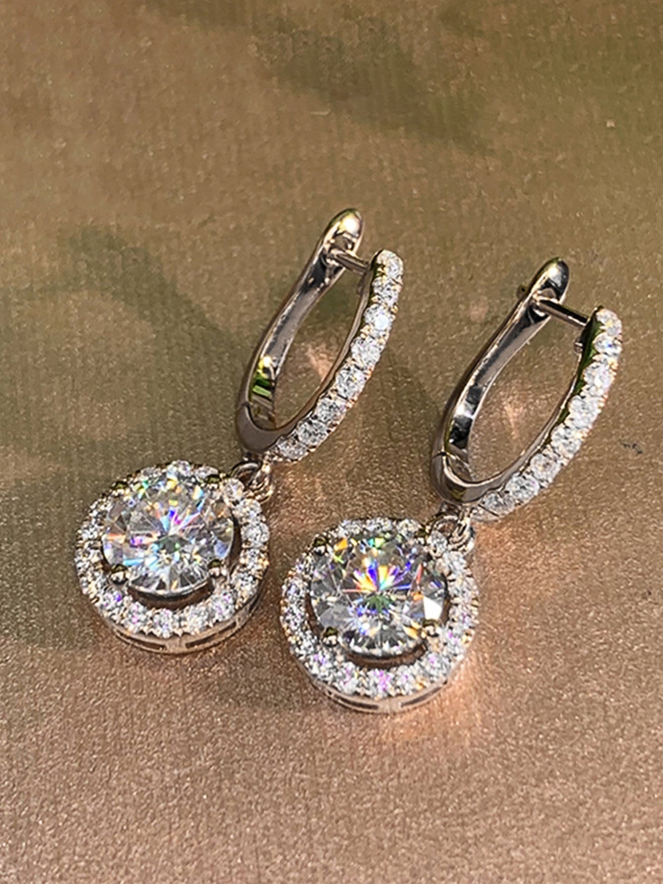 1 Pair Fashion Cubic Zirconia Drop Earrings for Women for Wedding Engagement Anniversary Party Jewelry Valentine'S Day Gift