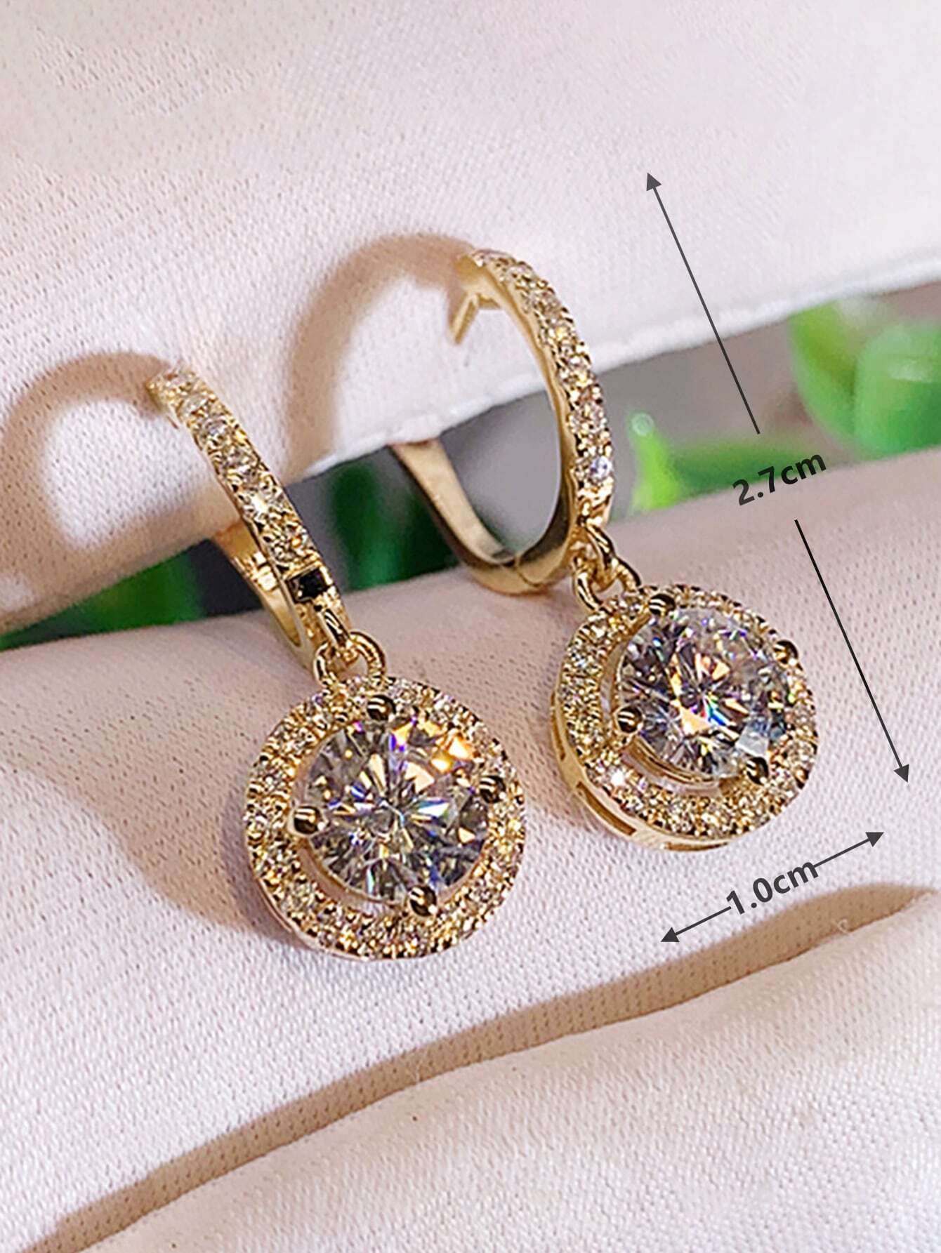 1 Pair Fashion Cubic Zirconia Drop Earrings for Women for Wedding Engagement Anniversary Party Jewelry Valentine'S Day Gift