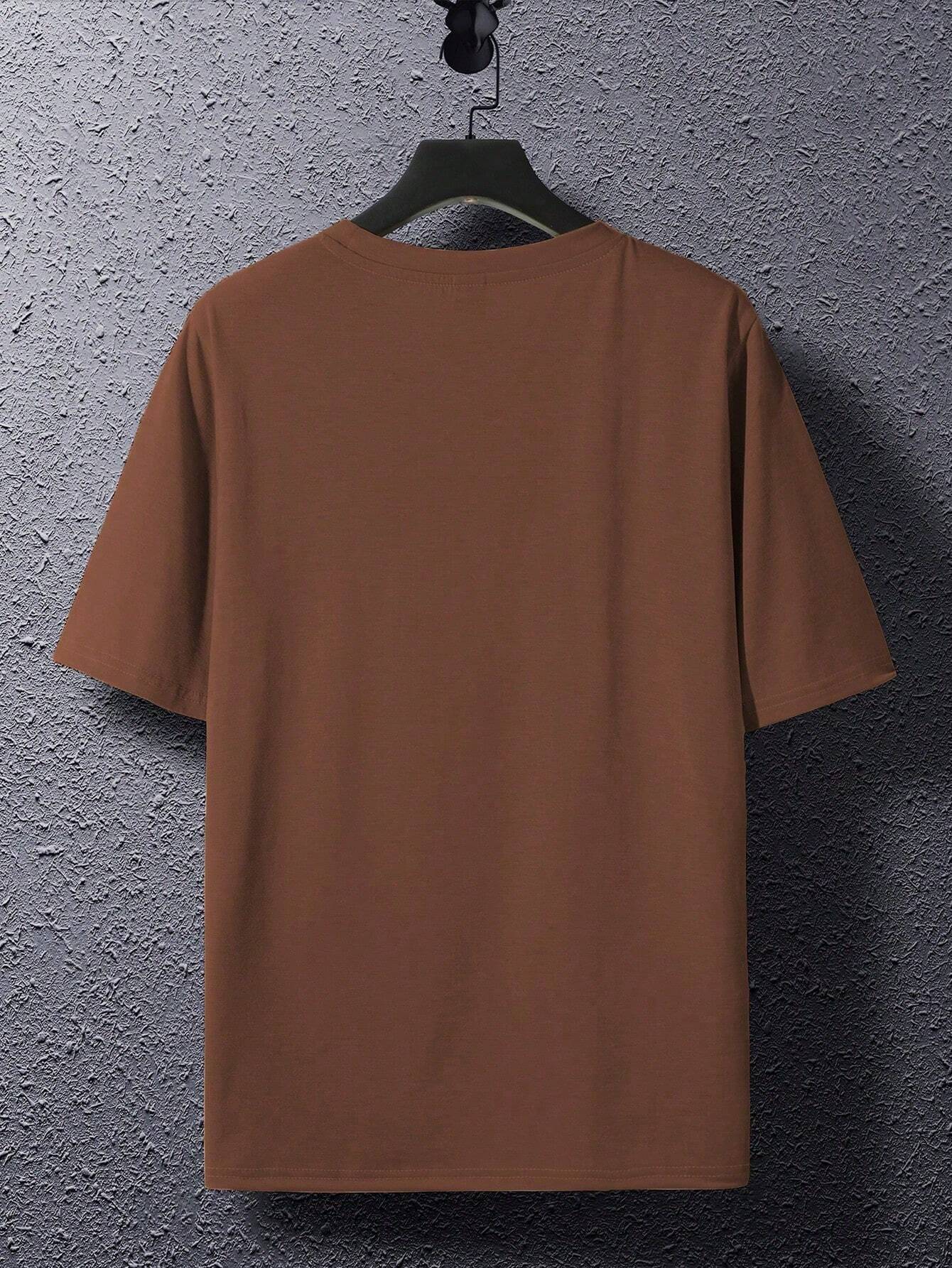 Manfinity Homme Men'S Oversized Letter Printed Drop Shoulder T-Shirt