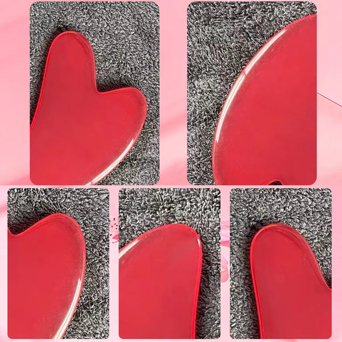 Heart Resin Gua Sha Massage Board Acupoint Beeswax Guasha Acupuncture SPA Massager Scrapers Tools for Face Neck Back Body Care