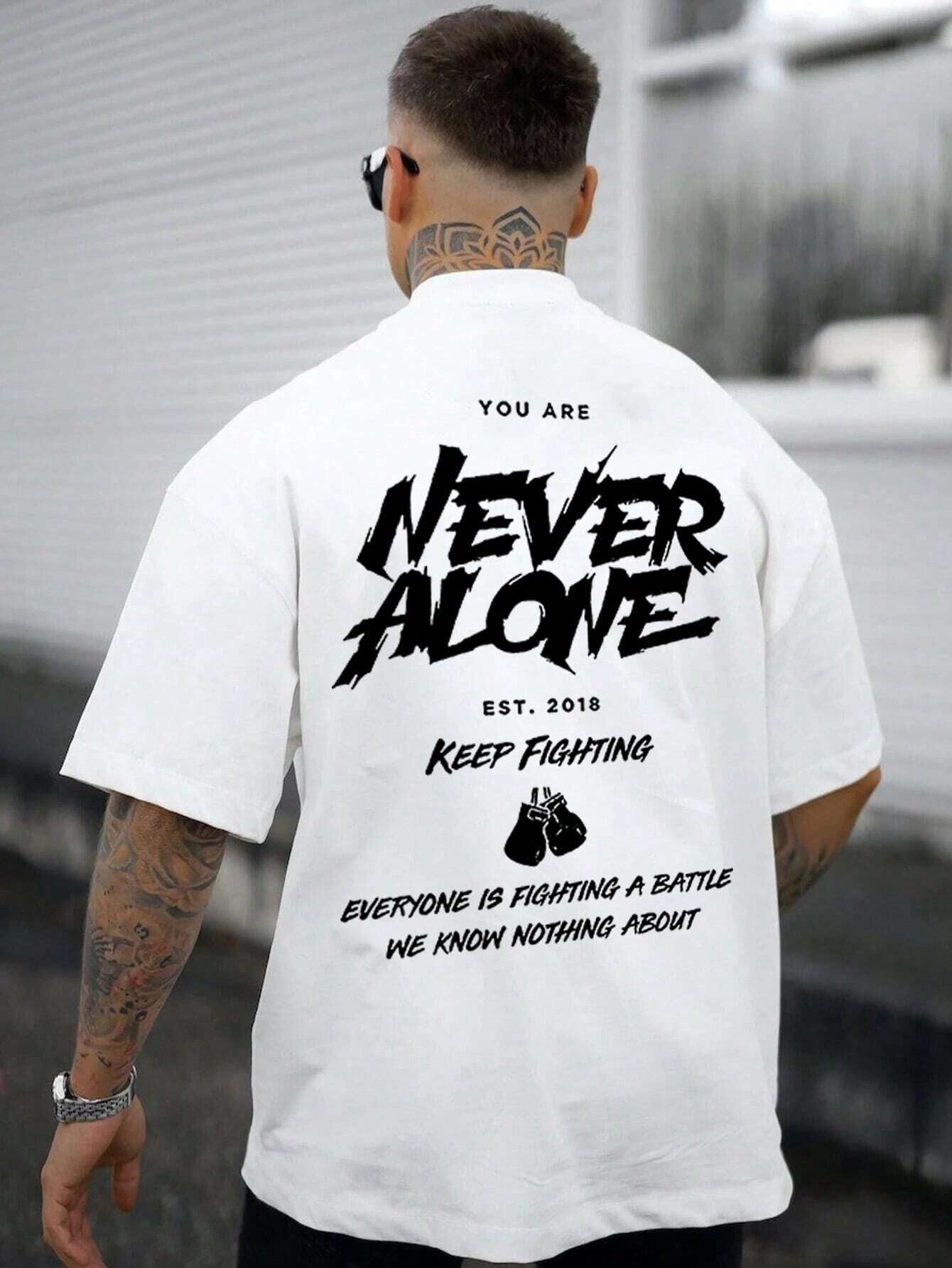 Men Slogan Graphic Tee
