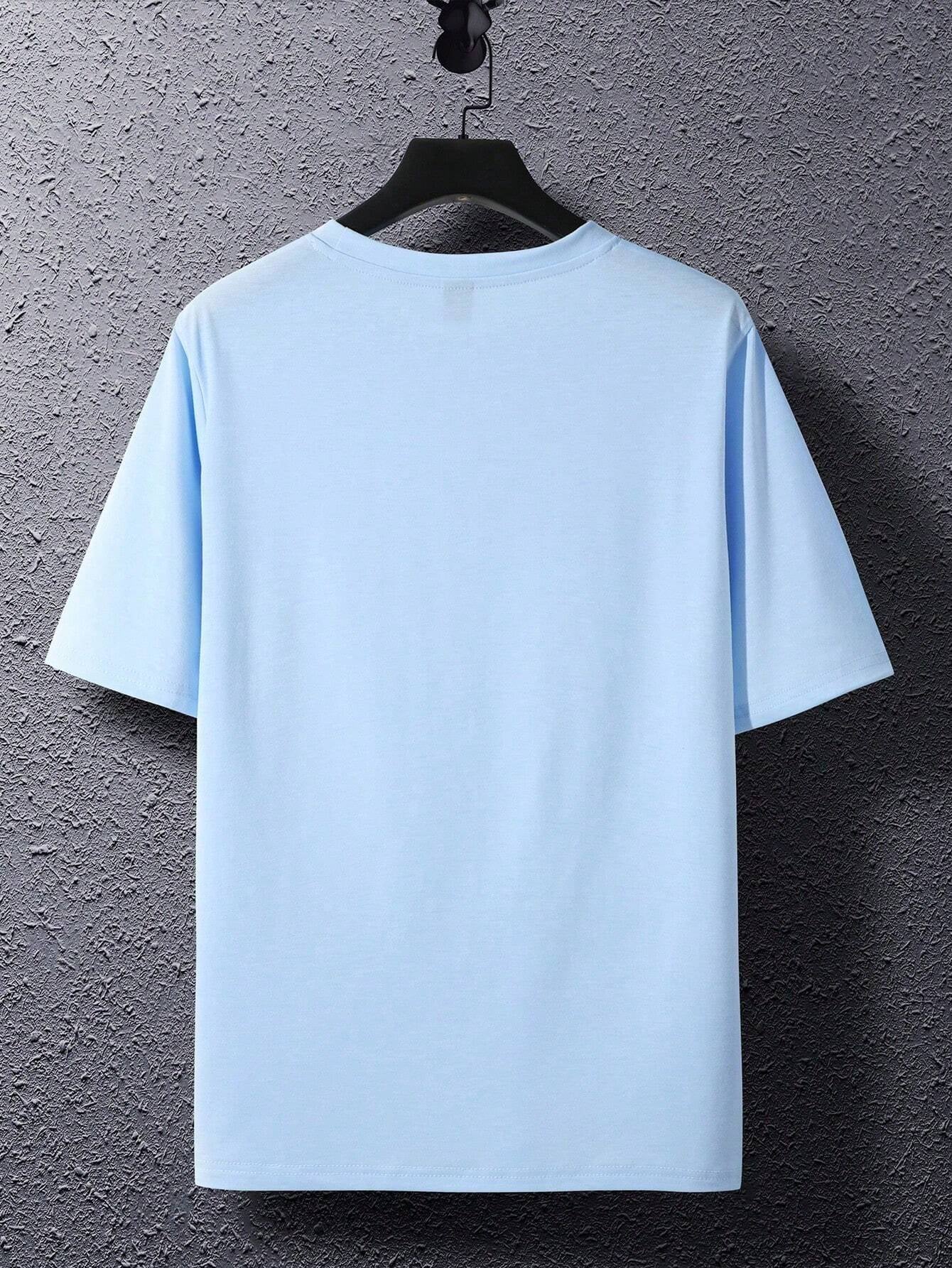 Manfinity Homme Men'S Oversized Letter Printed Drop Shoulder T-Shirt