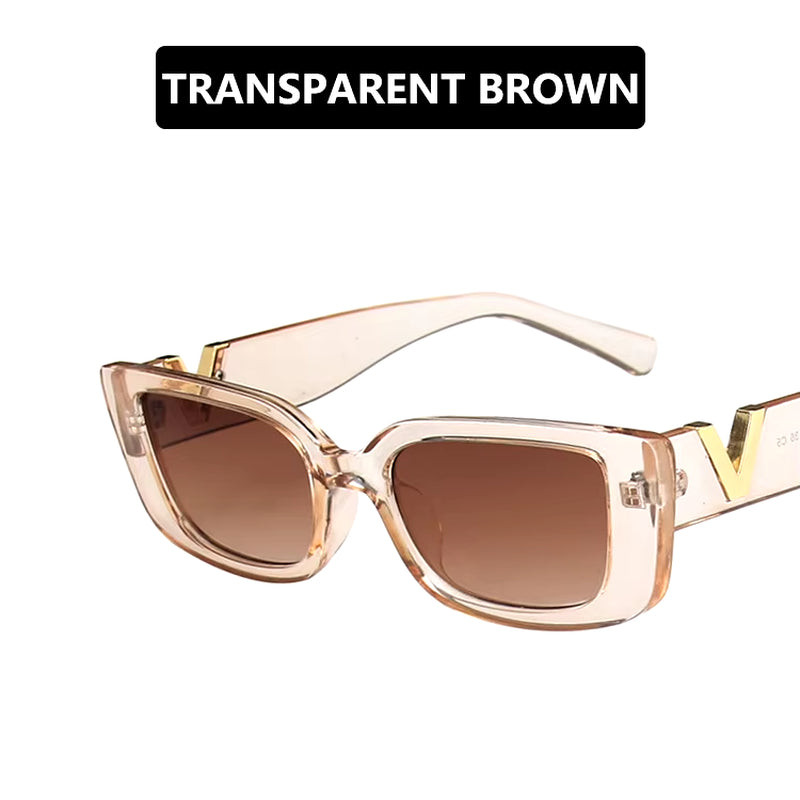 Retro Rectangle Sunglasses Women Brand Designer Vintage Small Frame Sun Glasses Ladies Classic Black Square Oculos De Sol