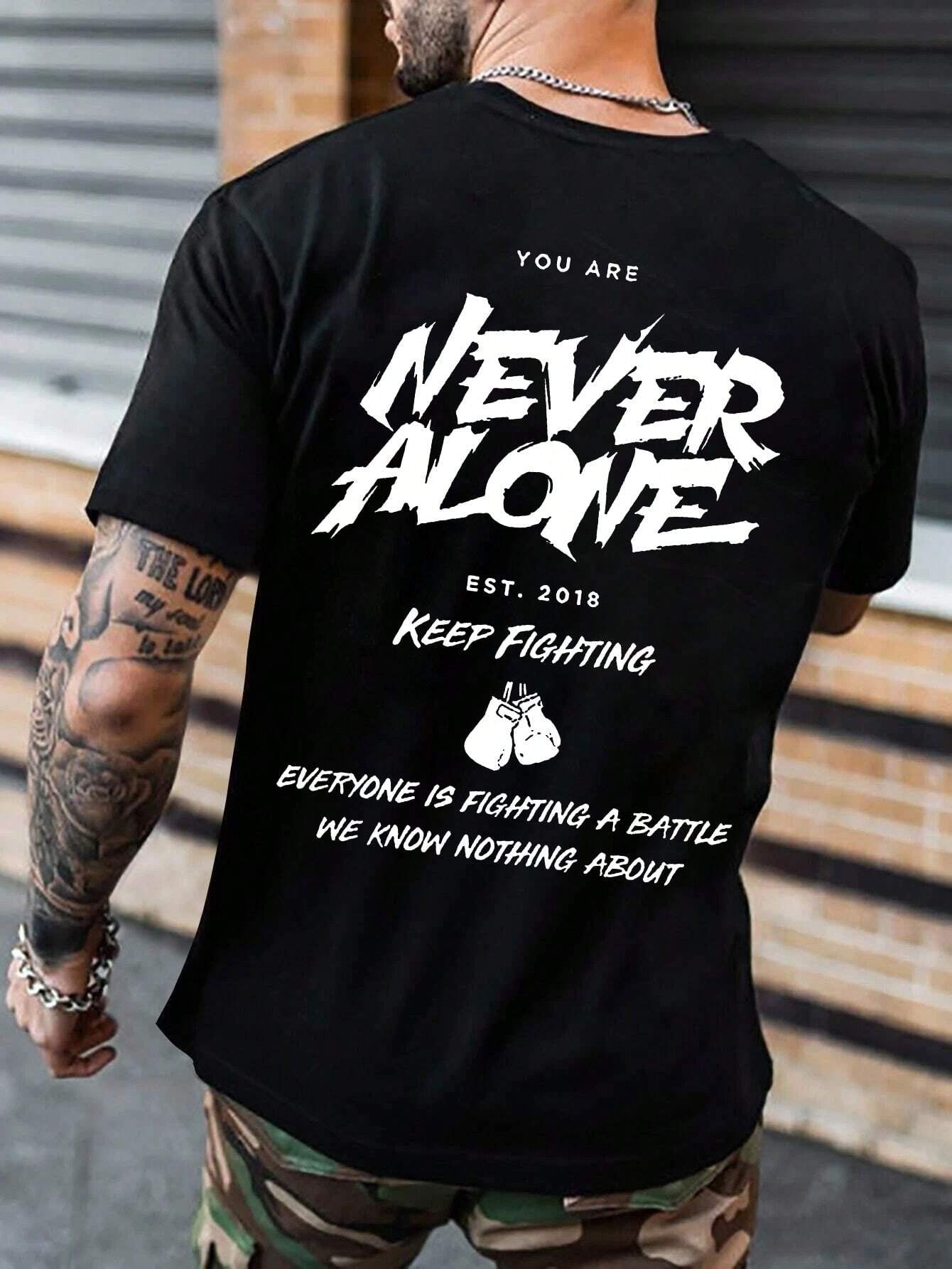Men Slogan Graphic Tee