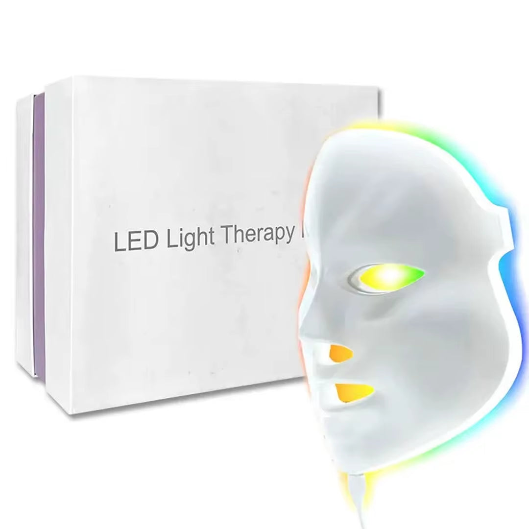 7 Colors LED Facial Mask Photon Therapy Face Skin Care Mask anti Acne Therapy Skin Wrinkle Removal Face Beauty Mask