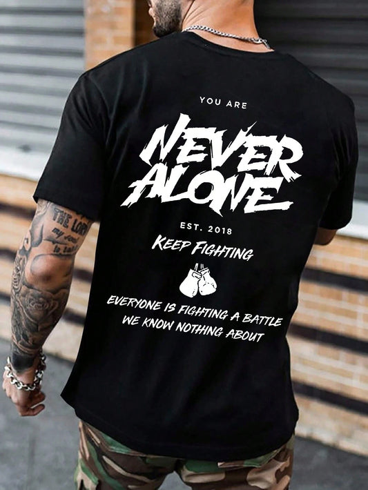 Men Slogan Graphic Tee