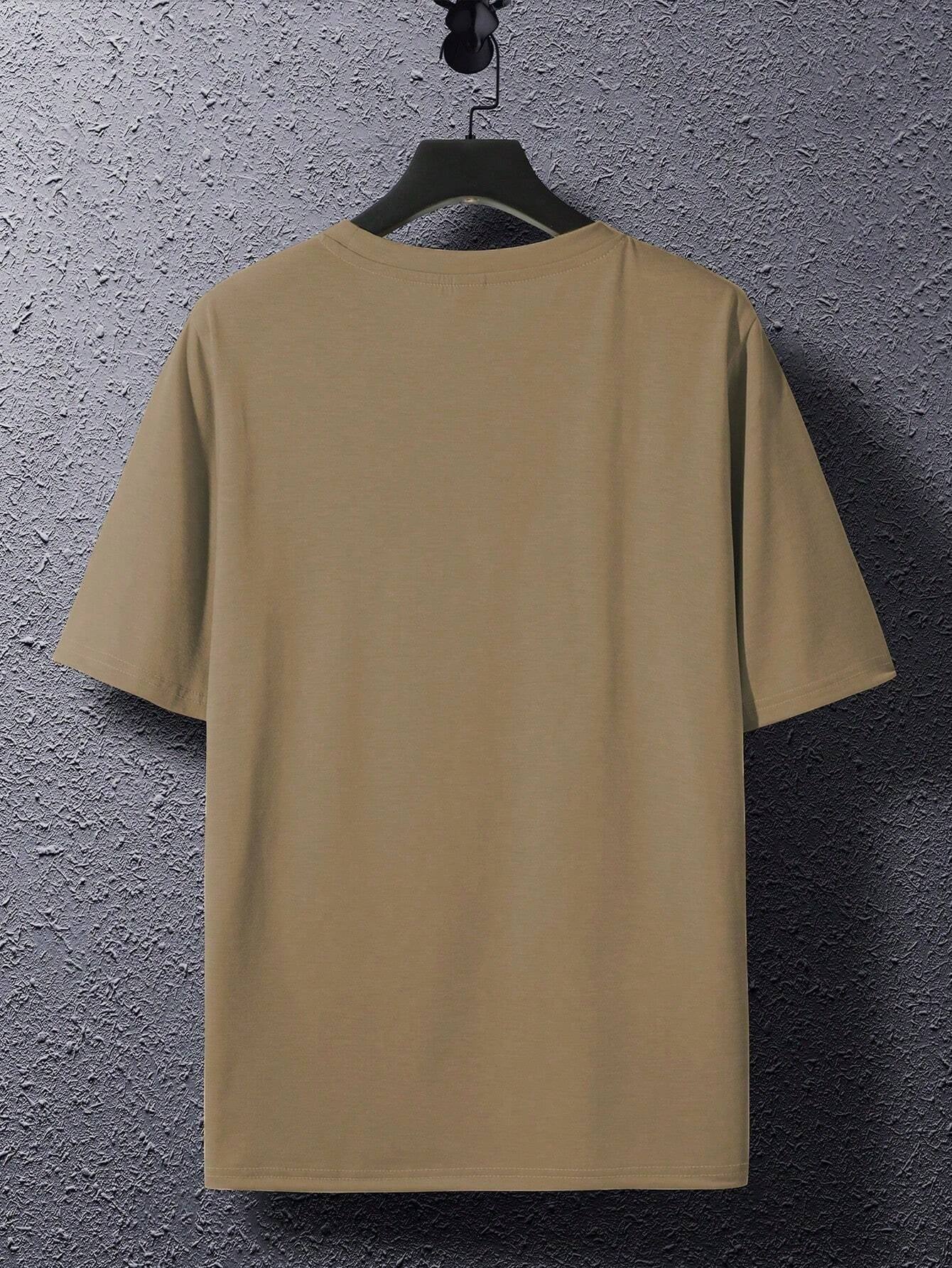 Manfinity Homme Men'S Oversized Letter Printed Drop Shoulder T-Shirt