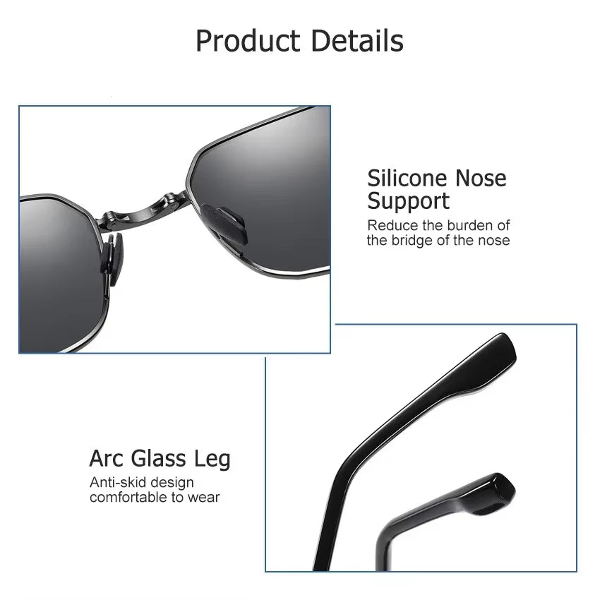UV400 Polarized Sunglasses Man Portable Foldable Shade Windshield Avoid Flying Insects Photochromic Eyeglass Bicycle Accessories